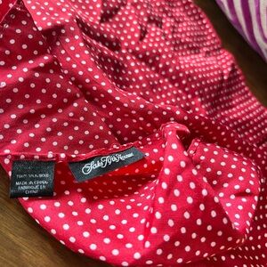 Saks Fifth Avenue Red Polka Dot Pocket Square